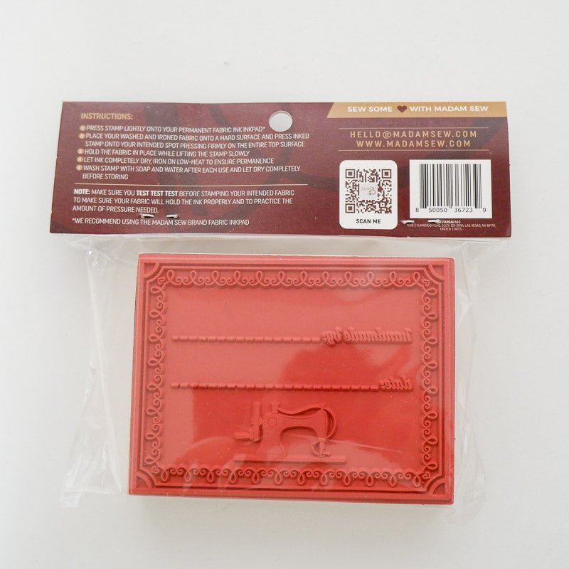 "Handmade By" Fabric Stamp - Personalize Your Handmade Creations!