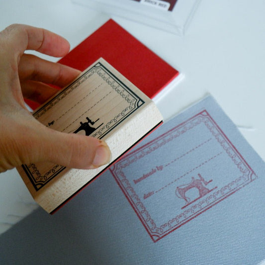 "Handmade By" Fabric Stamp - Personalize Your Handmade Creations!