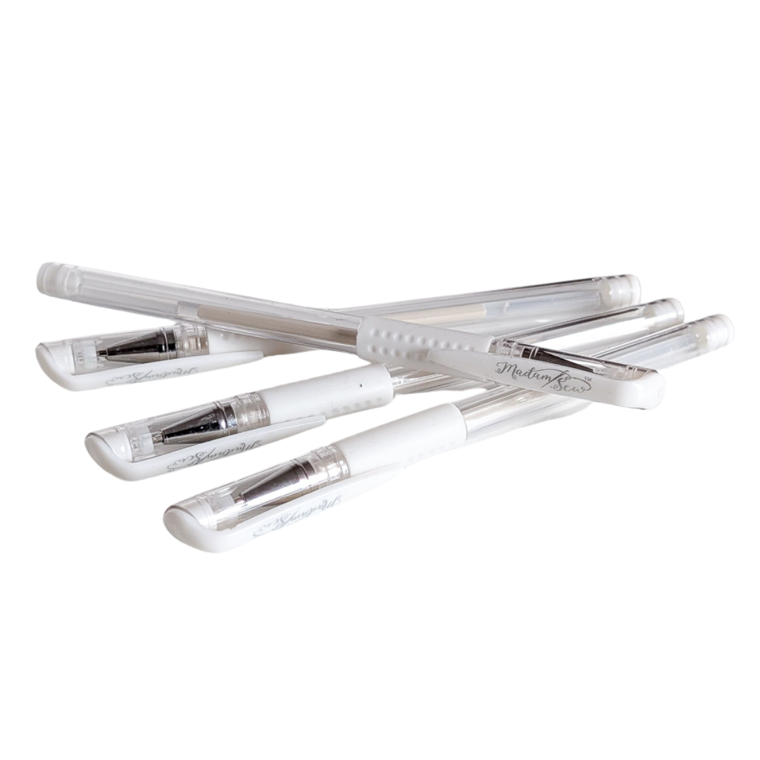 Madam Sew White Heat Erasable Fabric Marking Pens – 4 Pack