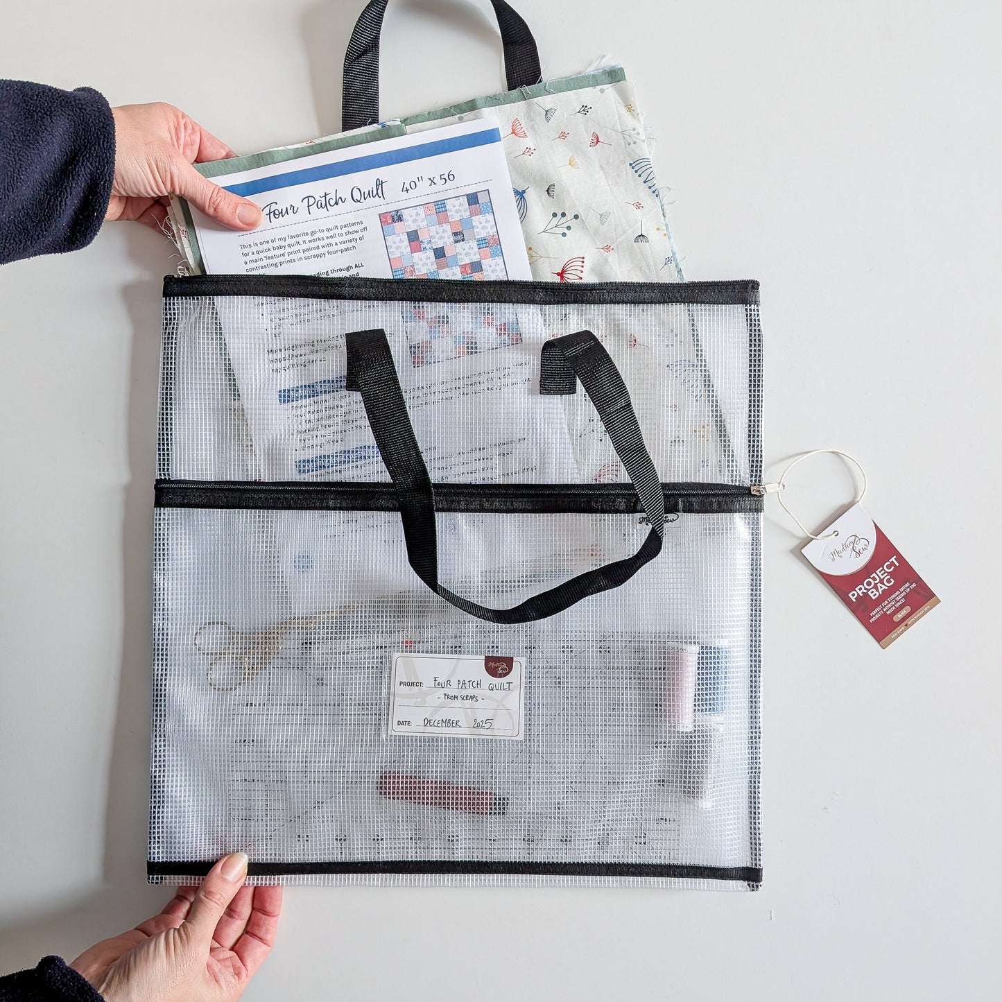 Project Bag - Store Everything for Your Project in One Place - Black