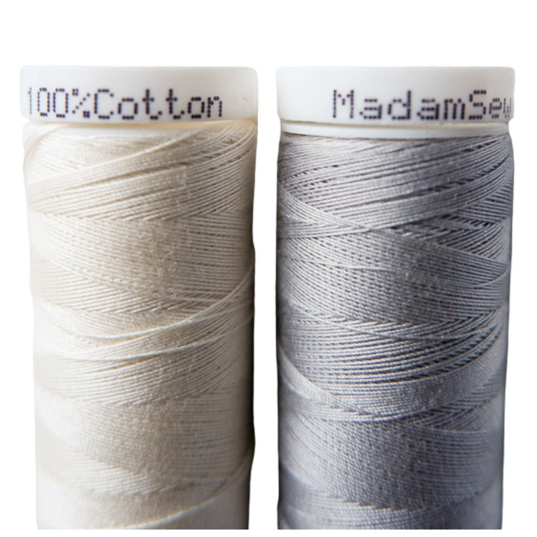 Cotton Thread- For Quilting and Sewing! - Sand & Stone Set - 8 Spools, 180 Yards Each