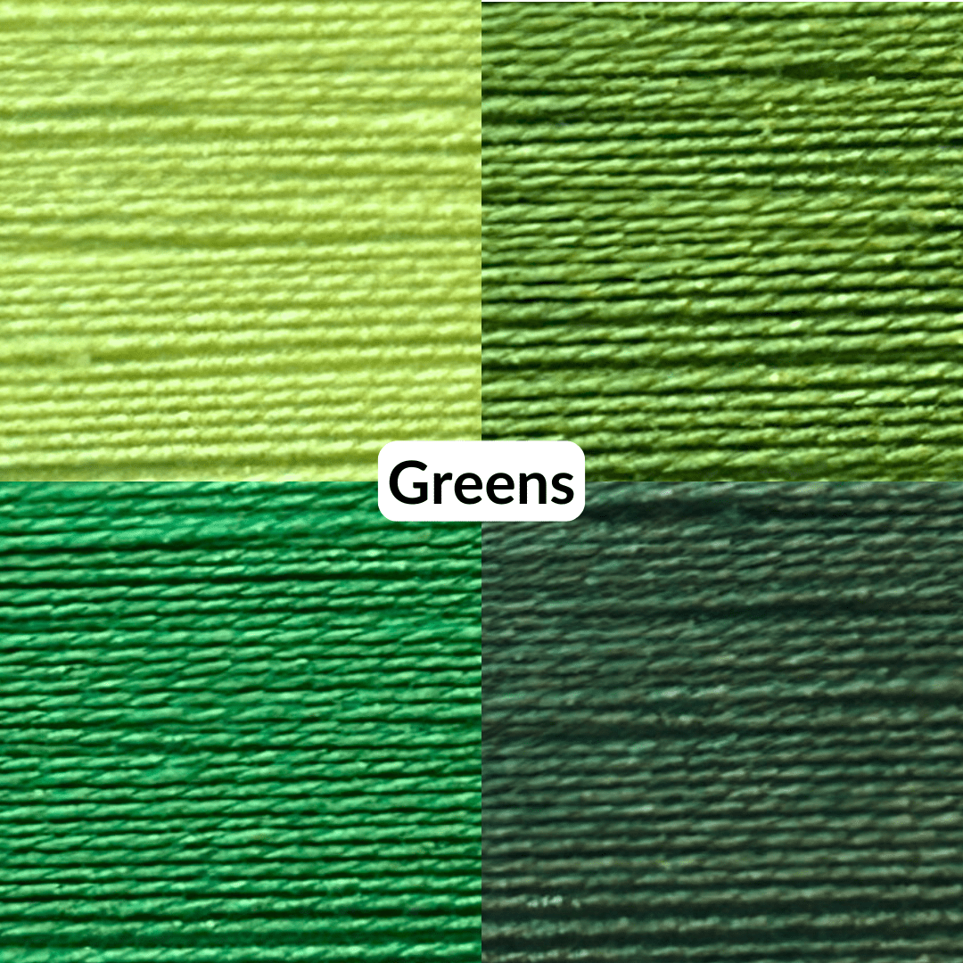 Cotton Thread Set - Greens! For Quilting and Sewing - 8 Spools, 4 Colors, 180 Yards Each