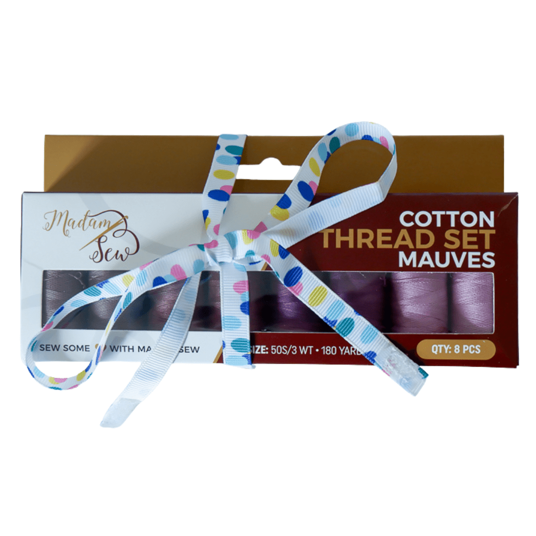 Cotton Thread Set - Mauves! For Quilting and Sewing - 8 Spools, 4 Colors, 180 Yards Each