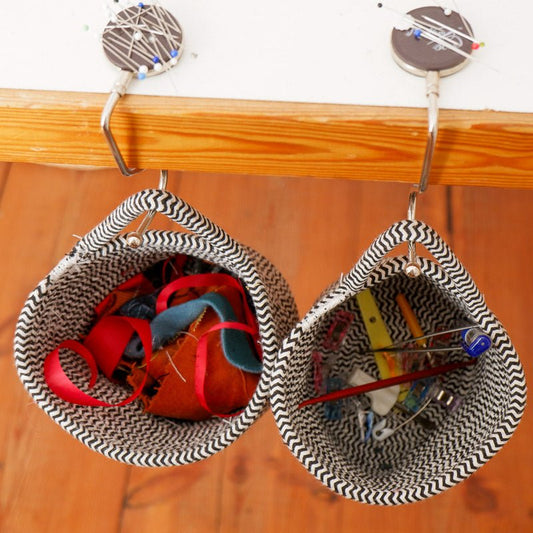 Hanging Scrap Bin With Magnetic Pin Holder - Keep your sewing space tidy!